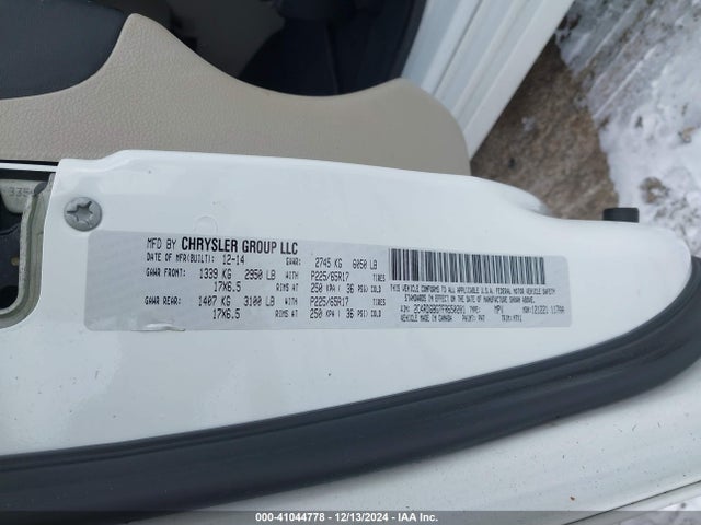 Продаж на аукціоні авто 2015 Dodge Grand Caravan Se, vin: 2C4RDGBG7FR650201, номер лоту: 41044778