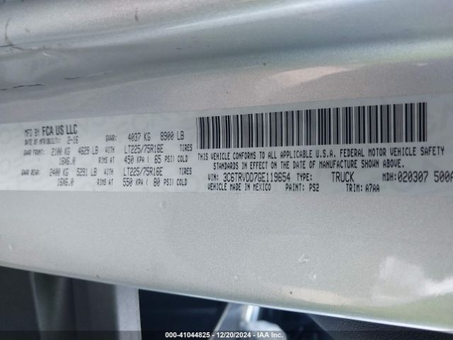 3C6TRVDD7GE119654 RAM Promaster 2500 High Roof
