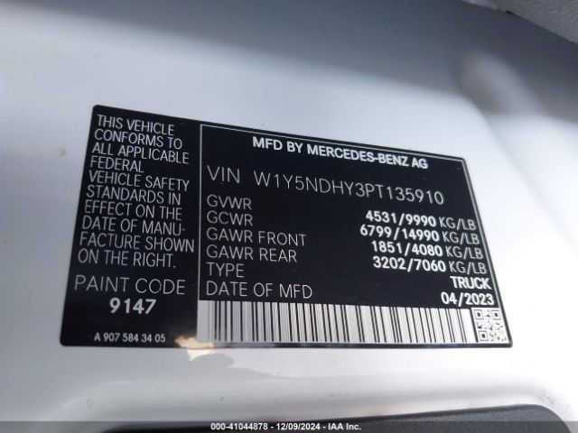 2023 MERCEDES-BENZ SPRINTER 3500 W1Y5NDHY3PT135910 Photo 8