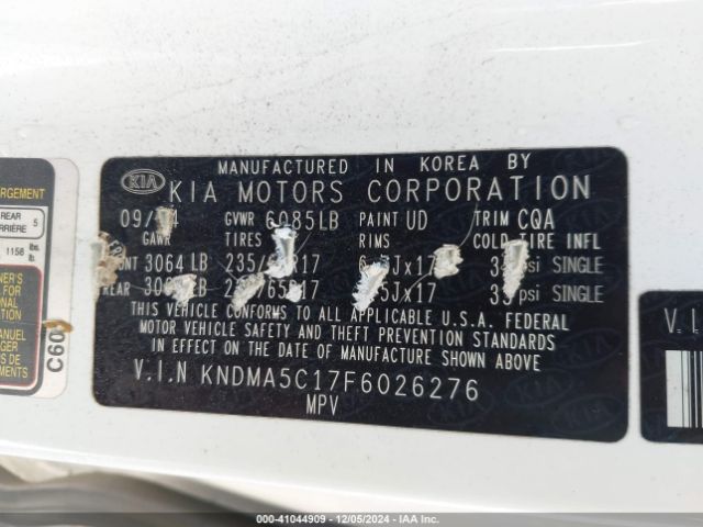 KNDMA5C17F6026276 KIA Sedona L
