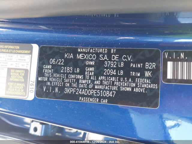 KIA Forte Lxs 2023 3KPF24AD0PE510847 Image 9