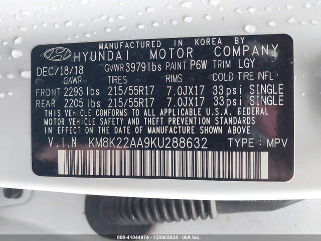 Hyundai Kona Sel 2019 KM8K22AA9KU288632 Image 9