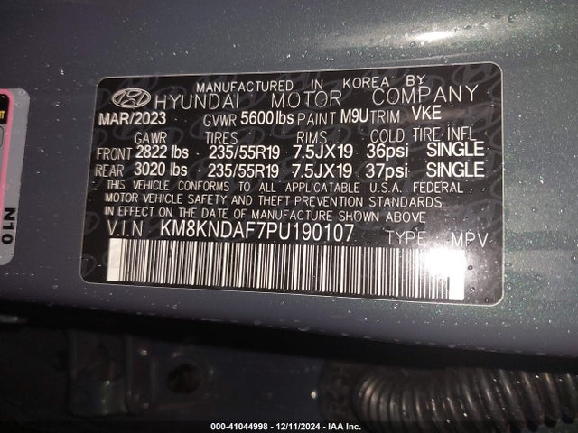 Hyundai Ioniq 5 Sel 2023 KM8KNDAF7PU190107 Image 9