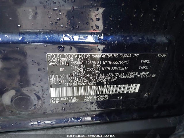 Toyota Rav4 Xle 2021 2T3P1RFV6MW170075 Image 9