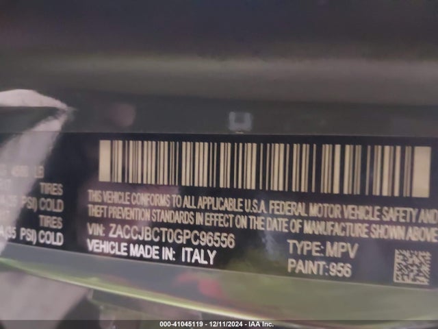 ZACCJBCT0GPC96556 Jeep Renegade Trailhawk