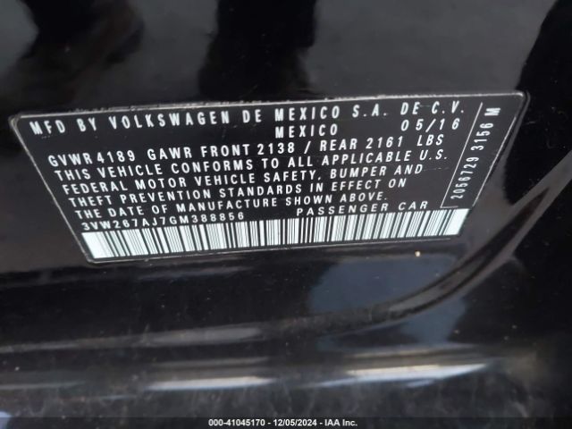 3VW267AJ7GM388856 Volkswagen Jetta 1.4t S