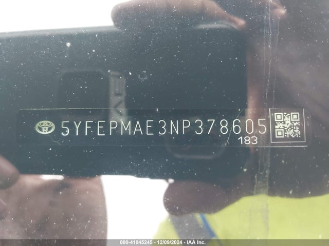Toyota COROLLA LE 2022 5YFEPMAE3NP378605 Image 9