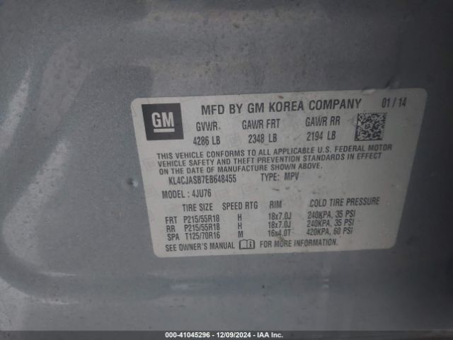 KL4CJASB7EB648455 Buick Encore