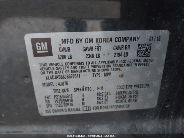 KL4CJASB6JB627641 Buick Encore Preferred