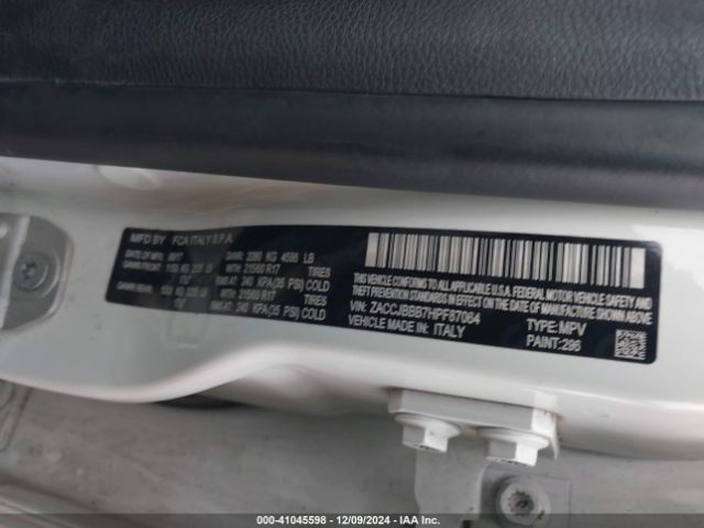 ZACCJBBB7HPF87064 Jeep Renegade Latitude 4x4