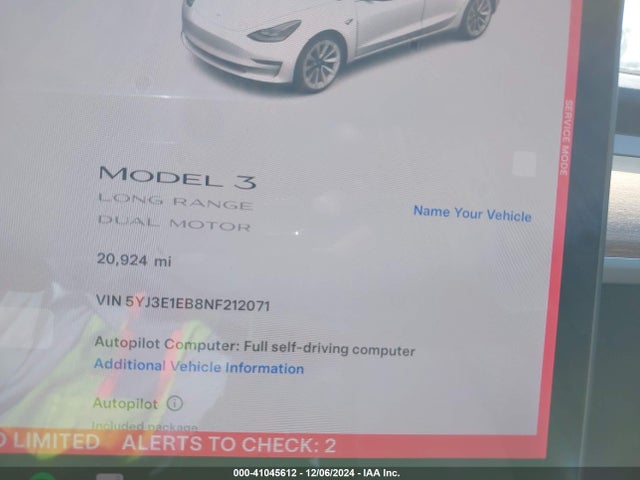 2022 TESLA MODEL 3 5YJ3E1EB8NF212071 Photo 6