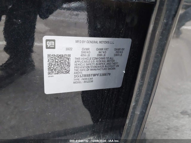 1G1ZB5ST8PF116679 Chevrolet MALIBU LS