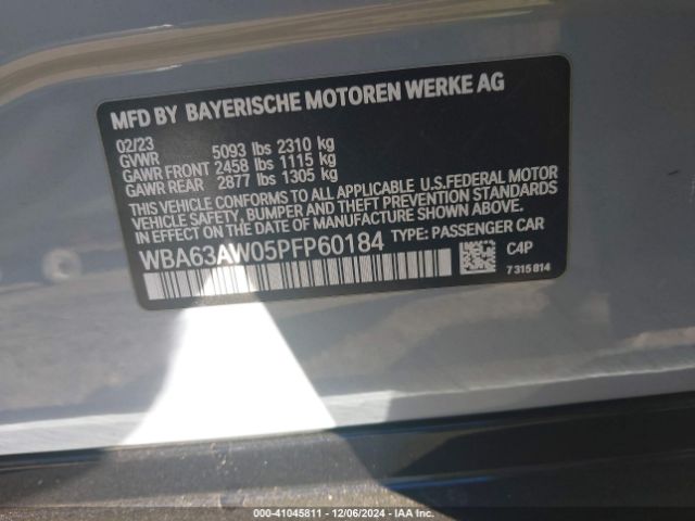 2023 BMW M440I GRAN COUPE WBA63AW05PFP60184 Photo 8