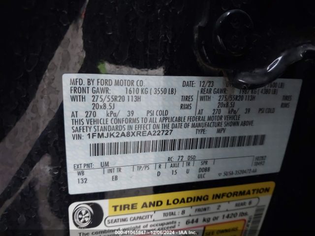 Ford Expedition Limited Max 2024 1FMJK2A8XREA22727 Image 9