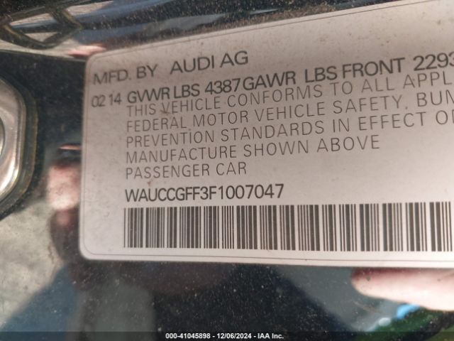 WAUCCGFF3F1007047 Audi A3 1.8t Premium