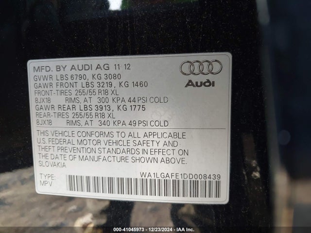 2013 AUDI Q7 WA1LGAFE1DD008439 Photo 8