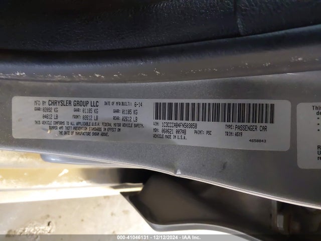 1C3CCCAB4FN503858 Chrysler 200 Limited