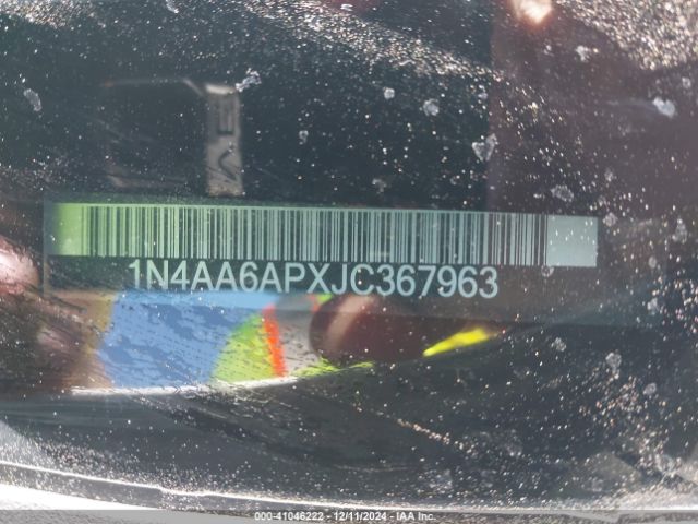 1N4AA6APXJC367963 Nissan Maxima 3.5 Sv