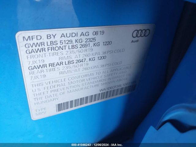 WA1DECF38L1007163 Audi Q3 Premium 45 Tfsi S Line Quattro Tiptronic