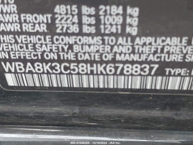 WBA8K3C58HK678837 BMW 330i Xdrive