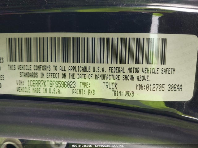 RAM 1500 Express 2015 1C6RR7KT6FS596023 Image 9