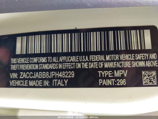 ZACCJABB8JPH48229 Jeep Renegade Altitude Fwd