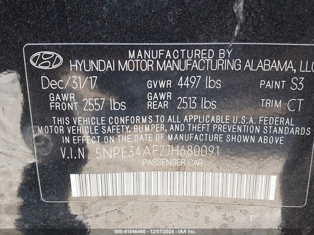 Hyundai Sonata Sport 2018 5NPE34AF2JH680091 Image 9