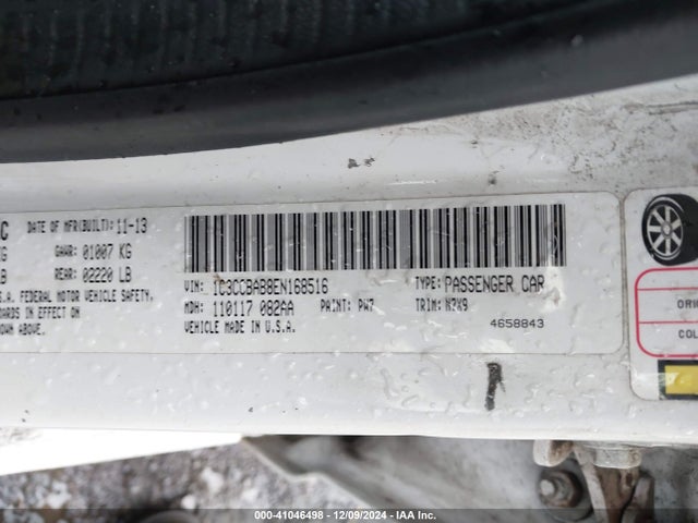 1C3CCBAB8EN168516 Chrysler 200 LX