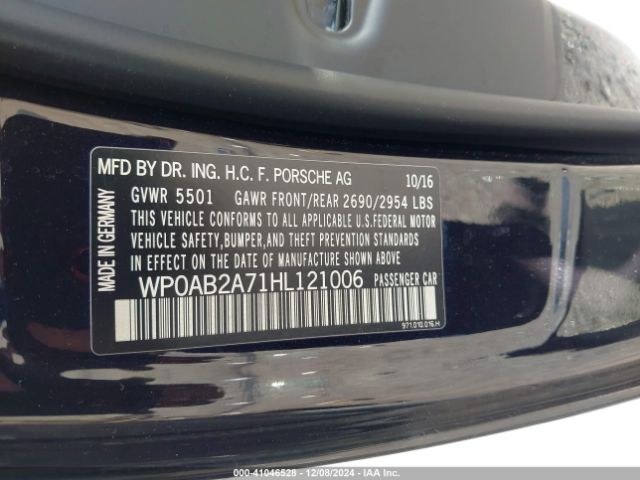 WP0AB2A71HL121006 Porsche Panamera 4s