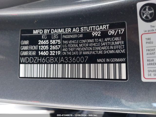 WDDZH6GBXJA336007 Mercedes-Benz E 400 4matic