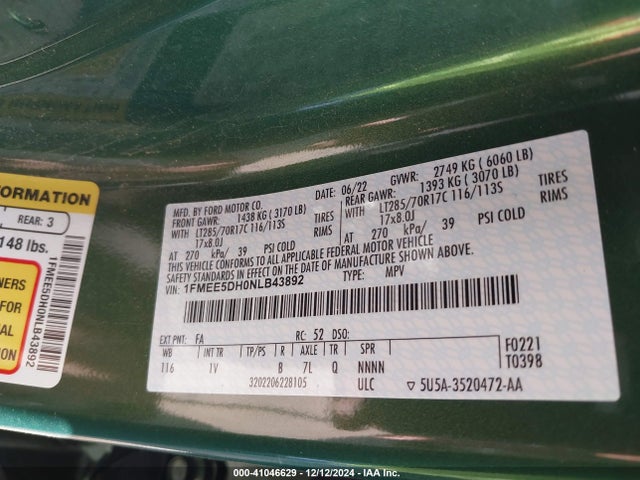 Ford Bronco Badlands 2022 1FMEE5DH0NLB43892 Image 9
