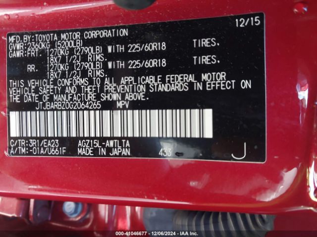 JTJBARBZ0G2064265 Lexus NX 200T