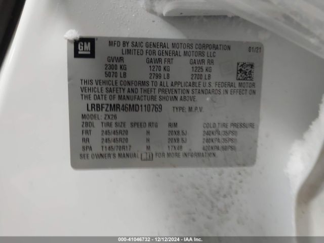 LRBFZMR46MD110769 Buick Envision Awd Preferred
