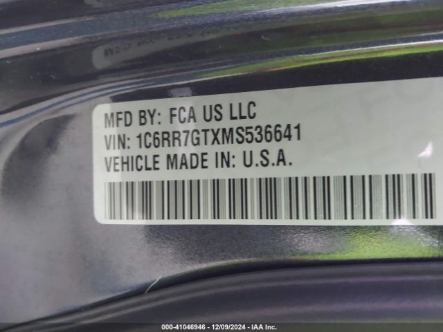 1C6RR7GTXMS536641 RAM 1500 Classic Warlock  4x4 6'4 Box