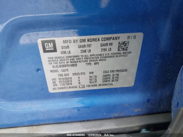 KL4CJBSB8FB140020 Buick Encore Convenience