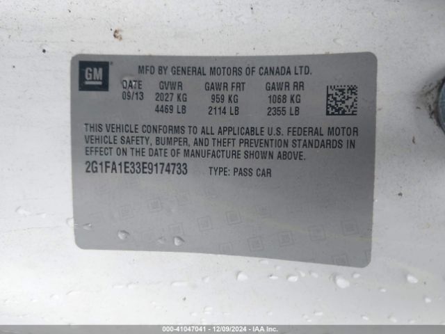 2G1FA1E33E9174733 Chevrolet Camaro 2ls