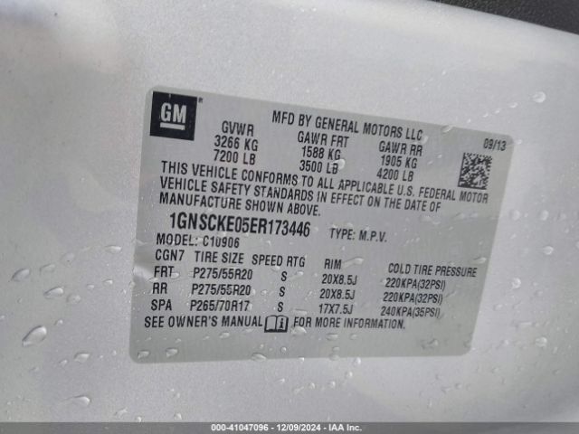 1GNSCKE05ER173446 Chevrolet Suburban 1500 Ltz