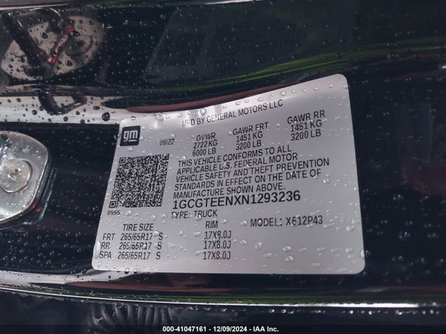 1GCGTEENXN1293236 Chevrolet Colorado 4wd  Short Box Zr2