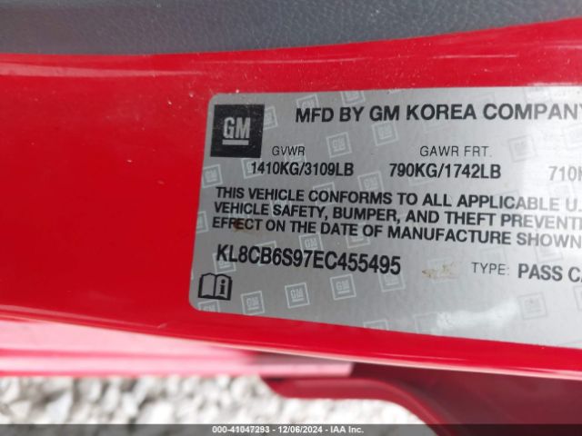 KL8CB6S97EC455495 Chevrolet Spark Ls Auto