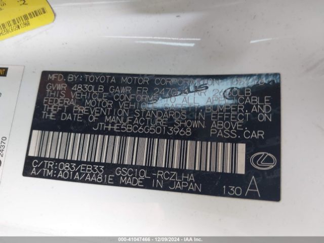 JTHHE5BC6G5013968 Lexus RC 350
