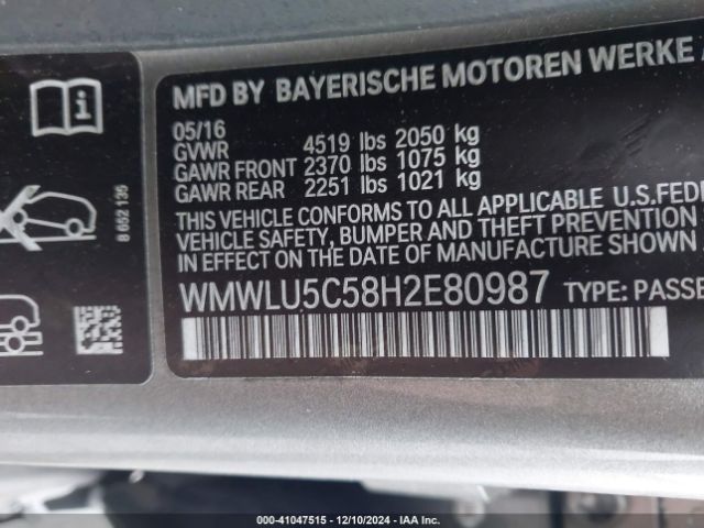 WMWLU5C58H2E80987 Mini Clubman Cooper S