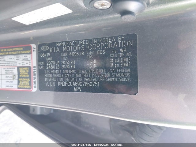 KIA Sportage Sx 2016 KNDPCCA69G7860751 Image 9