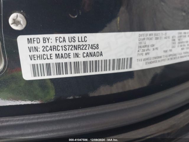 2022 CHRYSLER PACIFICA HYBRID 2C4RC1S72NR227458 Photo 8