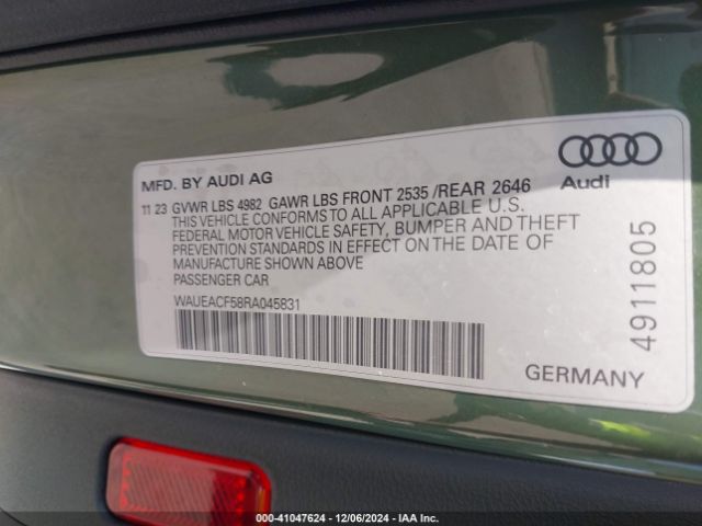 2024 AUDI A5 SPORTBACK WAUEACF58RA045831 Photo 8