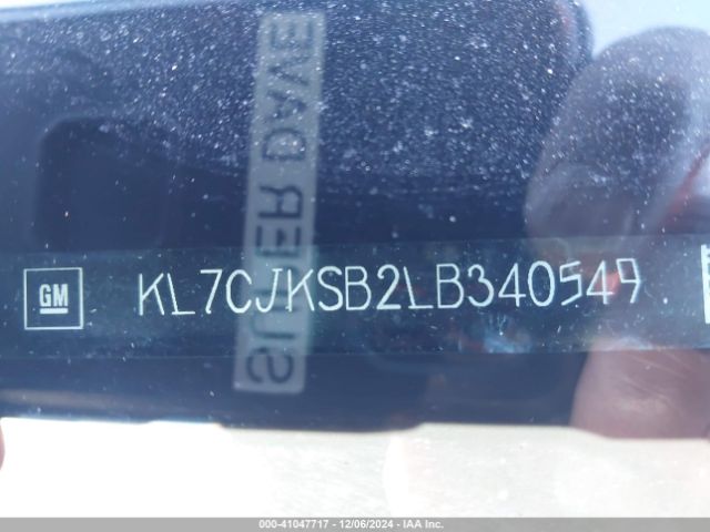KL7CJKSB2LB340549 Chevrolet Trax Fwd Ls
