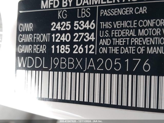 WDDLJ9BBXJA205176 Mercedes-Benz Cls 550 4matic