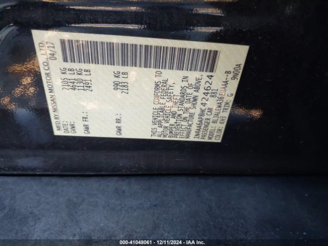 1N4AA6AP8HC424624 Nissan Maxima 3.5 Sl