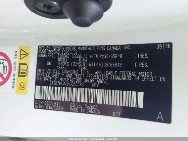2T2BZMCA0HC055586 Lexus RX 350