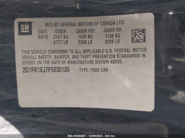 2G1FK1EJ7F9235126 Chevrolet CAMARO 2SS