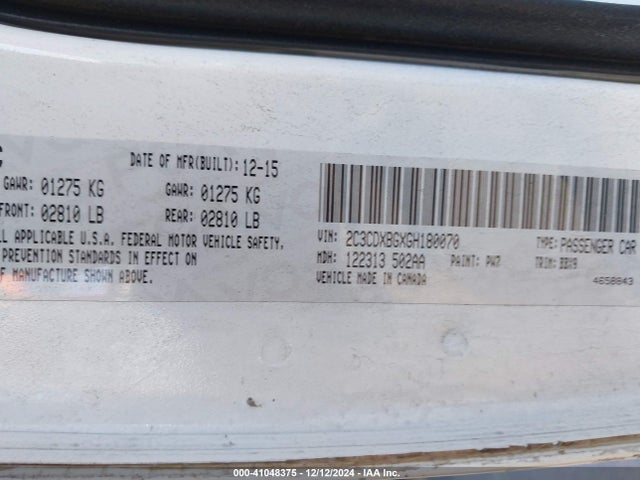 Dodge Charger Se 2016 2C3CDXBGXGH180070 Image 9